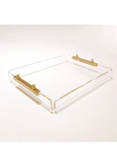 Agbtrend Gold Tray -s- Dekorasyon Ve Sunum Tepsisi Şeffaf