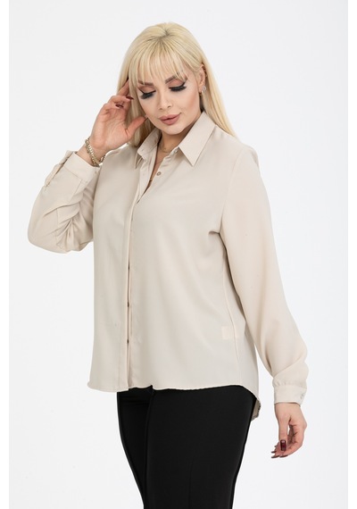 Pera Moda Jessica Büyük Beden Gömlek Taş