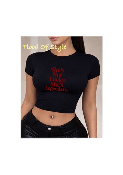 Flood Of Style Siyah Babby Tee Efsanevi Özel Tasarım