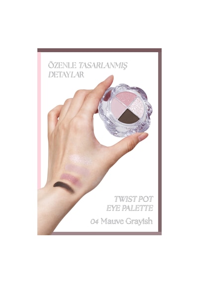 İpeksi Dokulu 4'lü Far Paleti Muzıgae Mansıon Twist Pot Eye Palette 04 Mauve Grayish 17898007