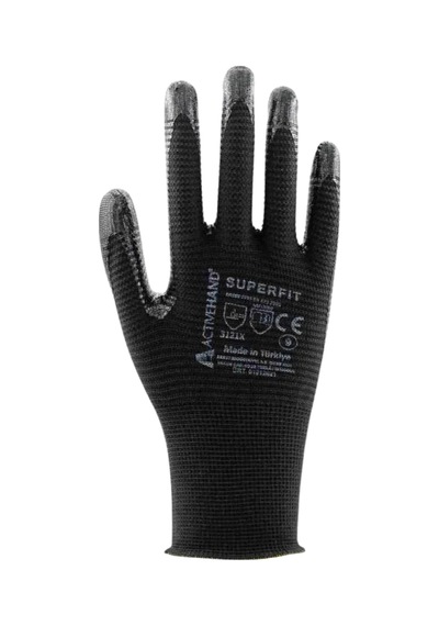 Nitril Eldiven Activehand Süperfit Siyah No:10
