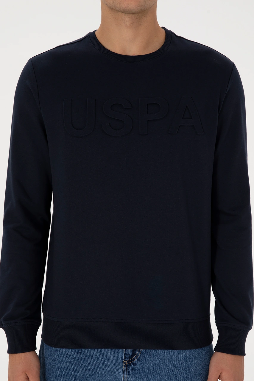 U.S. Polo Assn. Erkek Regular Fit Bisiklet Yaka Lacivert Basic Sweatshirt 50307793-VR033 U.S. Polo Assn. Erkek Regular Fit Bisiklet Yaka Lacivert Basic Sweatshirt 50307793-VR033
