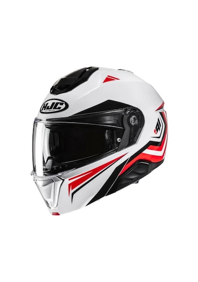 Hjc İ91 Tricus MC1 Çene Açılır Motosiklet Kaskı Kırmızı Beyaz