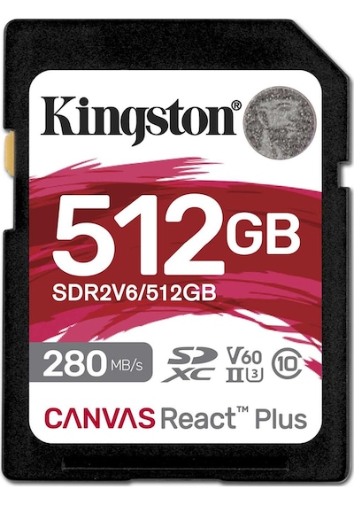 Kingston SDR2V6 Canvas React Plus V60 512 GB D Hafıza Kartı