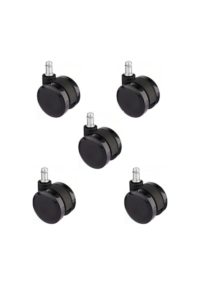 Ofisbazaar Yedek Sandalye Tekerleği 60 Mm 5'li Paket Siyah Siyah