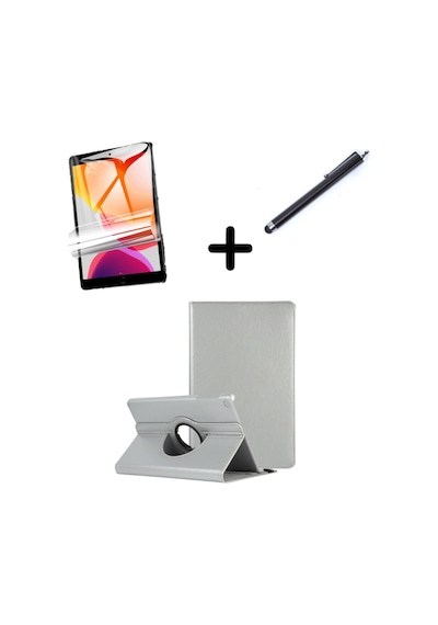 Samsung Uyumlu Galaxy Tab A7 10.4 T500 T505 T507 Kılıf Dönen Tablet Kilifi Ekran Koruyucu+Kalem