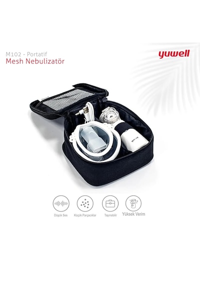 Yuwell Portatif Mesh Nebulizatör M102 Pilli + Usb Doğrudan Kullanım