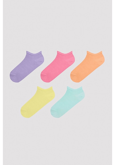Penti Vibrant Colors Çok Renkli 5li Patik Çorap Çok Renkli