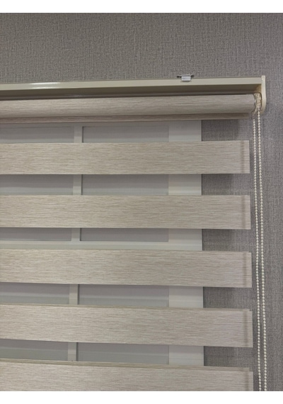 Donatti Bambu Zebra Stor Güneşlik Perde Bej Bej