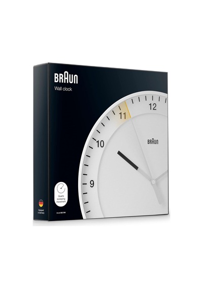 Klasik Büyük Analog Duvar Saati Sessiz Saat Mekanizması, Kolay Okunan Kadran, 30 Cm Çap, Beyaz Model Bc17w Çok Renkli