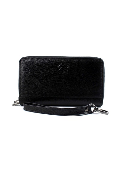 Alphaclub Bag Erkek Hakiki Deri Siyah Çok Bölmeli El Çantası