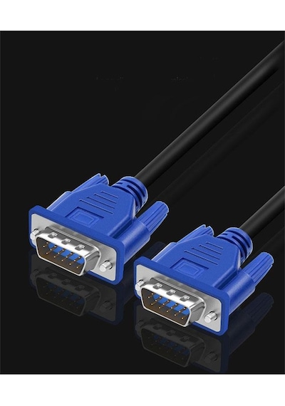 Vga kablo erkek erkek 15 pin vga görüntü kablosu 5 metre
