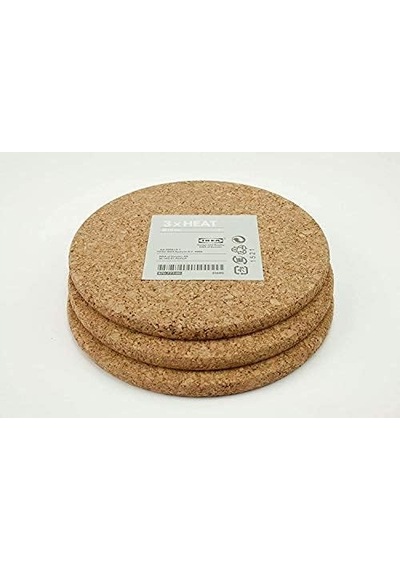 Ikea Heat 3'lü Set Mantar Tencere Altlığı 19 Cm Çapında Mantar Altlık Çok Renkli