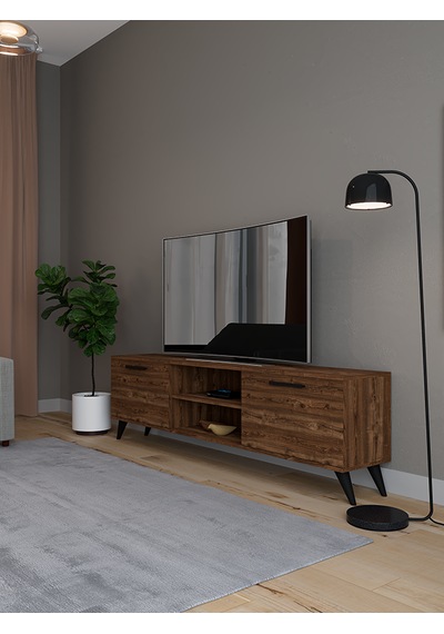 Monaco Düşer Kapaklı Tv Ünitesi 2 Kapaklı 180 Cm - Atlantik Çam Atlantik Çam