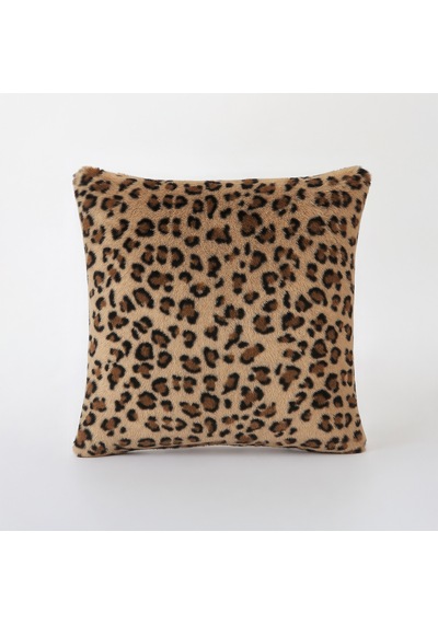 4 Lü Peluş Leopar Desenli Kırlent Kılıfı Dekoratif Ev Tekstili 45x45 Cm Leopar