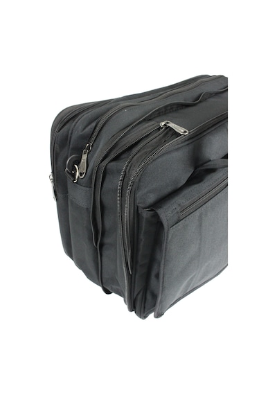 Escape Esc 826 Körüklü, Yağmura Dayanıklı Polyester Evrak Çantası - Siyah