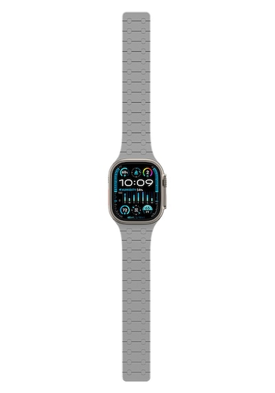 Watch 7 45mm Amazingthing Smoothie Sport Magnetik Tak Çıkar Silikon Strap Kayış Gri-mavi