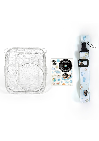 Instax Mini 13 Beyaz Fotoğraf Makinesi Deri Albüm Pleksi Kılıf Ve 10'lu Film Hediye Seti