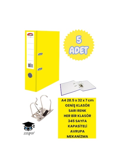A4 Ofis Klasörü Büro Evrak Düzenleyici Klasör Çift Metal Halka Avrupa Mekanizma Çok Renkli