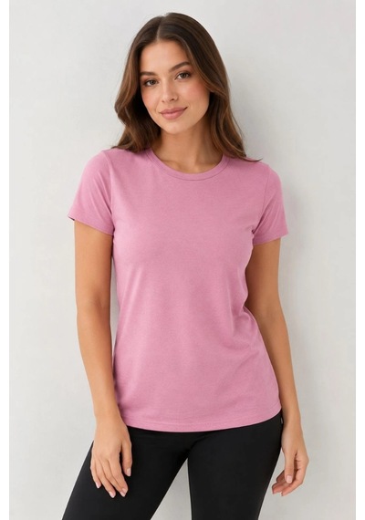 Wear Vexel Kadın Basic Tişört Bisiklet Yaka Kısa Kol Günlük Yazlık Slim Fit T-shirt - Pembe Pembe Wear Vexel Kadın Basic Tişört Bisiklet Yaka Kısa Kol Günlük Yazlık Slim Fit T-shirt - Pembe Pembe
