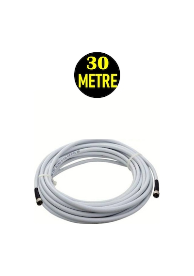 30 Metre Rg6/u4 Full Hd 3d 4k Anten Tv Çanak Uydu Lnb Kablosu 30 Mt.f Konnektör Takılı Hazır