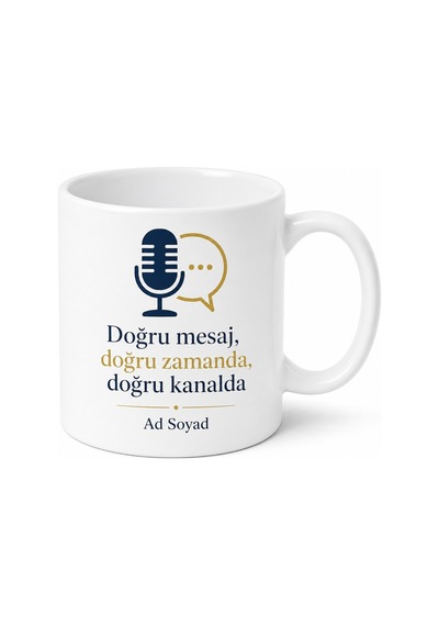Halkla İlişkiler Uzmanına Kriz İletişimi Kurumsal İmaj Basın Bülteni Kupa Hediye Beyaz / Çok Renkli