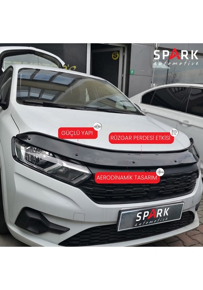 Dacia Sandero 2021- Yılı Ve Sonrası Uyumlu Kaput Rüzgarlığı 4mm Siyah