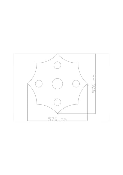 Motifpiyer Tavan Spot Göbek Tsg-Duz-Sekingen-56Cm Çap