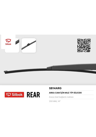 Silecek Süpürgesi Arka Muz Tipi 350mm A1 05/10 Porsche Cayenne 09/10 Touareg 01/10 Sılbak