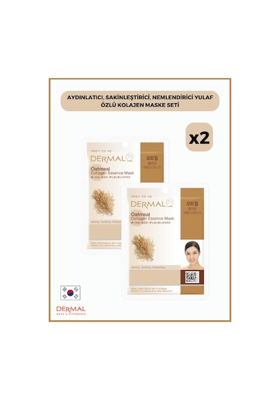 Dermal Yulaf Özlü Kolajen Maskesi 2 x 23 G
