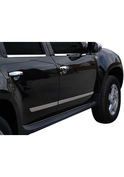 Dacia Duster 2010-2017 Arası Krom Yan Kapı Çıtası 4 Prç P.çelik