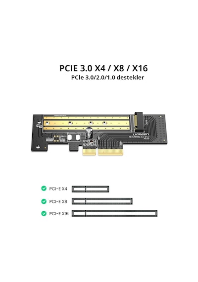 Ugreen Pcıe 3.0 X 4 Nvme M.2 Ssd Dönüştürücü Adaptör, 70503