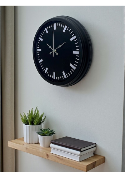 Black Baseline 40 Cm Metal Duvar Saati 11