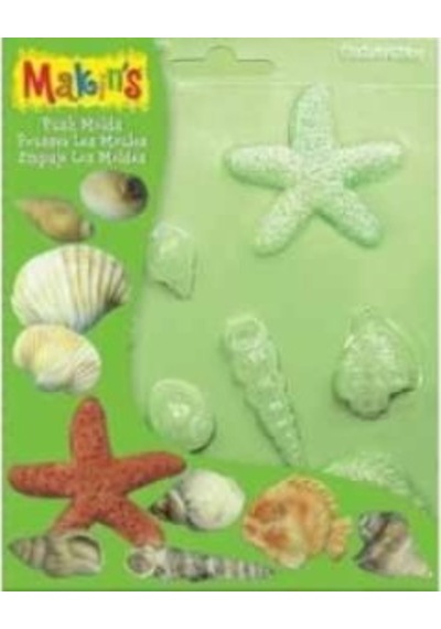 Makin'S Clay Push Mold Şekilleme Kalıbı Deniz Kabukları Kod:39003