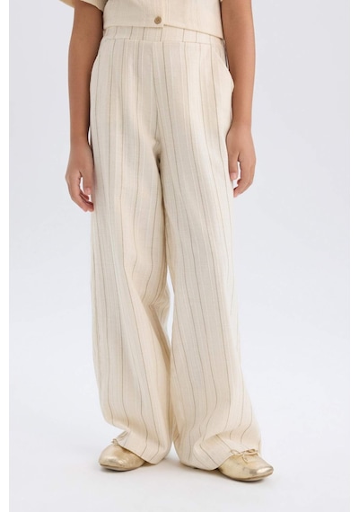 DeFacto Kız Çocuk Wide Leg Geniş Paça Pamuklu Pantolon D9132A825SPBG285 Bej DeFacto Kız Çocuk Wide Leg Geniş Paça Pamuklu Pantolon D9132A825SPBG285 Bej