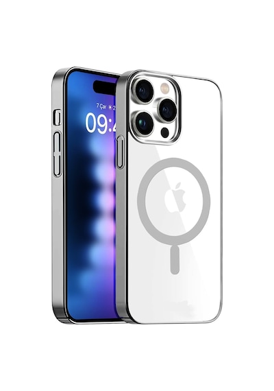 Apple Uyumlu iPhone  14 Pro Max Kılıf Magsafe Özellikli Titanyum Seri Silikon Kapak