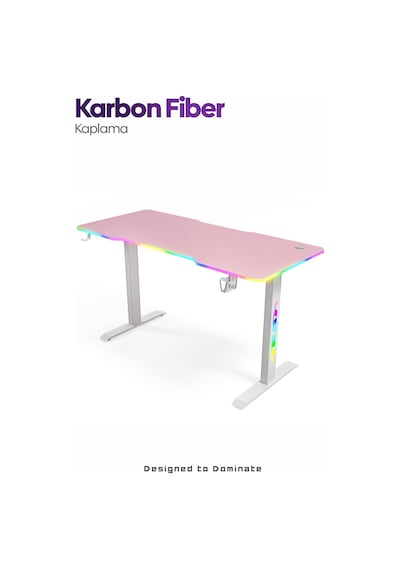 Ion Rgb Aydınlatmalı Oyuncu Masası Pembe Ion Rgb Aydınlatmalı Oyuncu Masası Pembe
