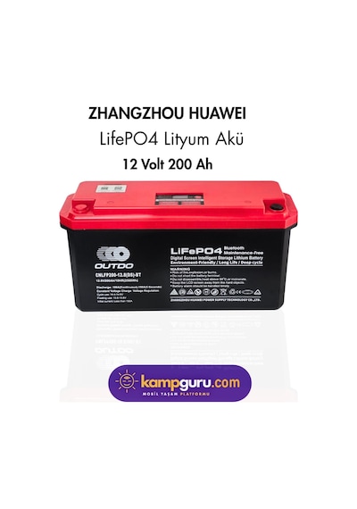 Outdo 12 Volt 200 Amper Lityum Akü Huawei Lithium Battery