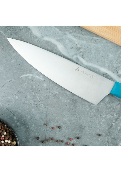 Aryıldız Plurex Big Şef Bıçağı 19 Cm Mavi Renkli