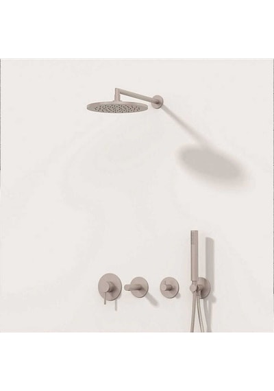 Vitra Origin Ankastre Duş Seti - 9 Parça - Fırçalı Nikel