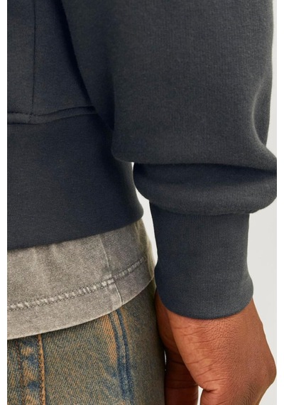 Jack & Jones Kapüşon Yaka Koyu Gri Erkek Sweatshırt 12241687 Jorvesterbro Sweat Hood No Gri