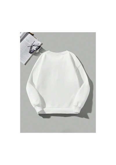 Tarzsokak Coolane Bol Örümcek Desenli Sweatshirt Beyaz