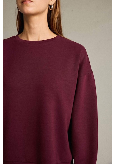 Defacto Bisiklet Yaka Modal Sweatshirt G2913ax25aubr115 Bordo