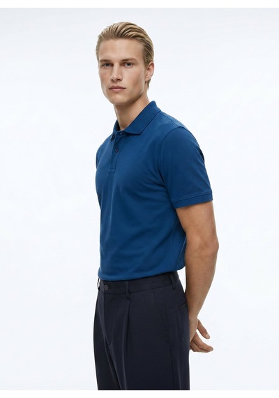 Dockers Mavi Erkek Regular Fit %100 Pamuk Polo T-shirt D261002
