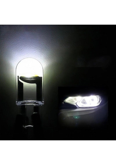 Cam T10 Led Ampül Yeni Nesil 12v 5w Beyaz Renk 2 Adet
