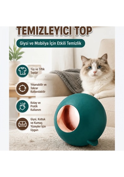 Saplı Evcil Hayvan Tüyü Ve Tiftik Temizleyici Top Giysi Mobilya Halı İçin