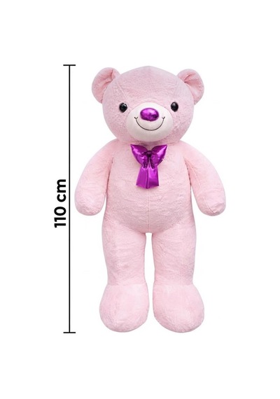 Büyük Papyonlu Pembe Ayı 110 Cm Sevimli Konforlu: Peluş Uyku Yastığı Ve Sarılma Arkadaşı Dekoratif Oyuncak