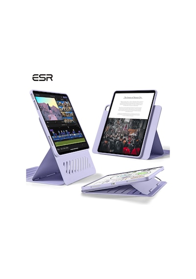 Apple Uyumlu iPad Air 13 M2-m3 2024 Shift Kılıf-mor Kapaklı Kılıf