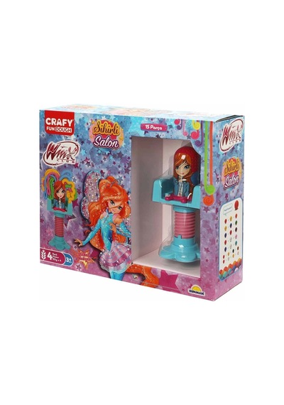 9802 Crafy Winx Sihirli Salon Oyun Hamur Seti 15 Parça -sunman Çok Renkli