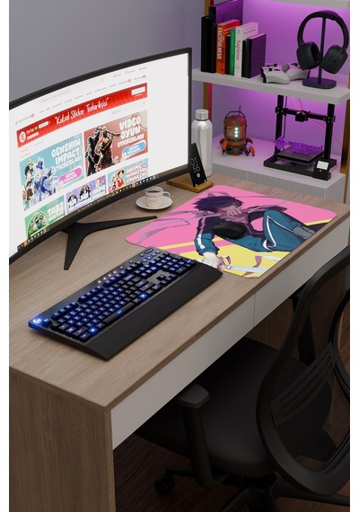 Noragami Kaymaz Dikişli Kauçuk Oyuncu Mousepad V3 - 48x40 Xl Gaming Mouse Pad Fare Altlığı